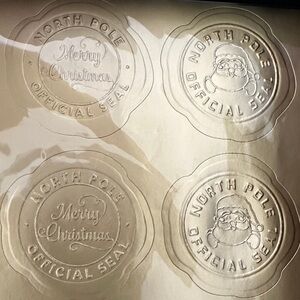 North Pole Official Seal Stickers-set of 25 stickers.